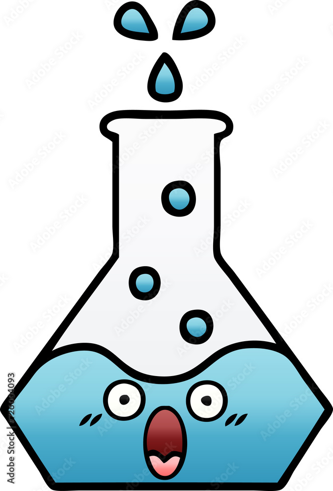 gradient shaded cartoon science beaker gradient shaded cartoon science beaker