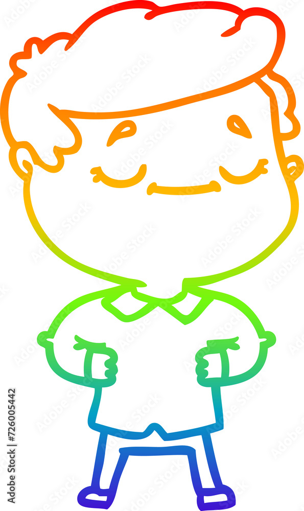 rainbow gradient line drawing cartoon proud man rainbow gradient line drawing cartoon proud man