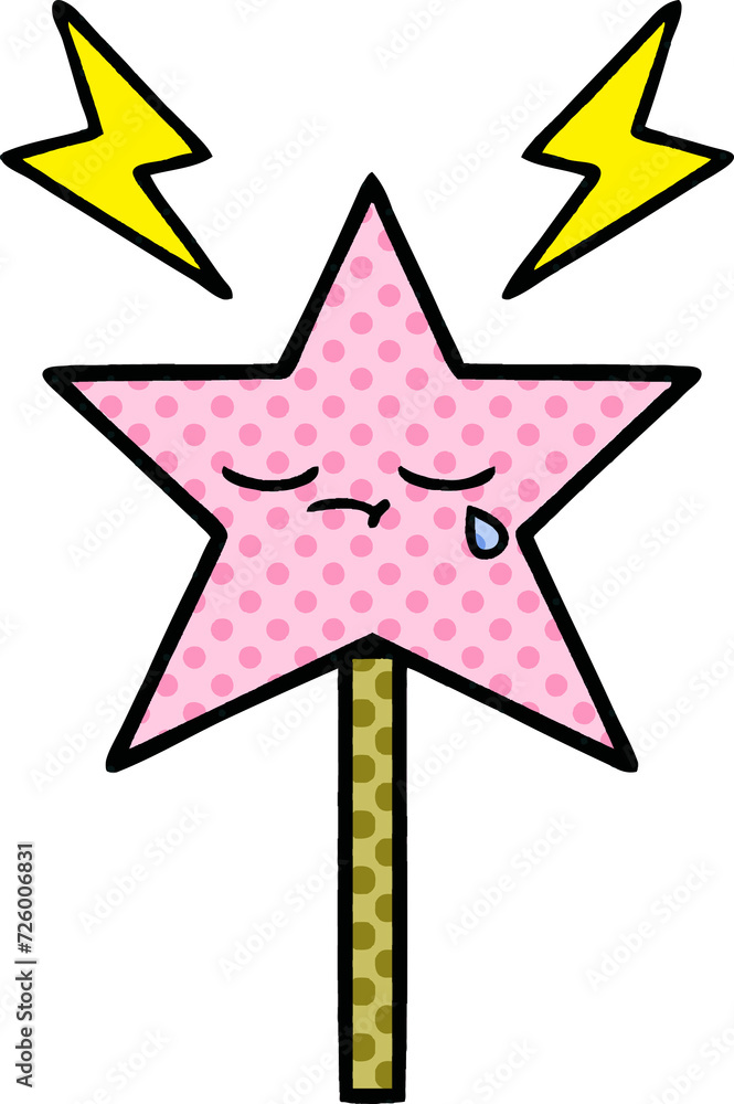 comic book style cartoon magic wand comic book style cartoon magic wand