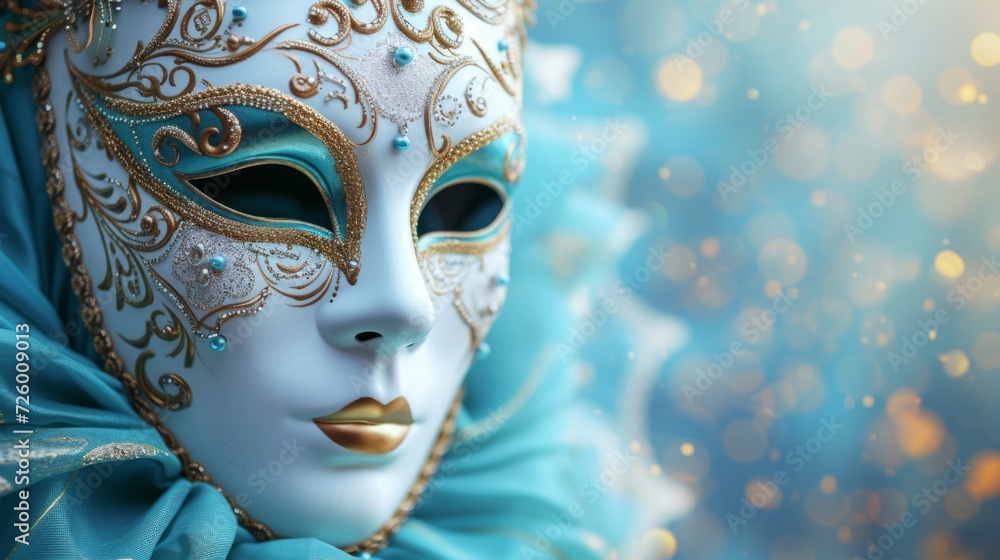 Venetian carnival mask and adds a touch of sophistication generative ai