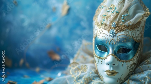 Venetian carnival mask and adds a touch of sophistication generative ai © ThisDesign