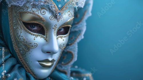 Venetian carnival mask and adds a touch of sophistication generative ai