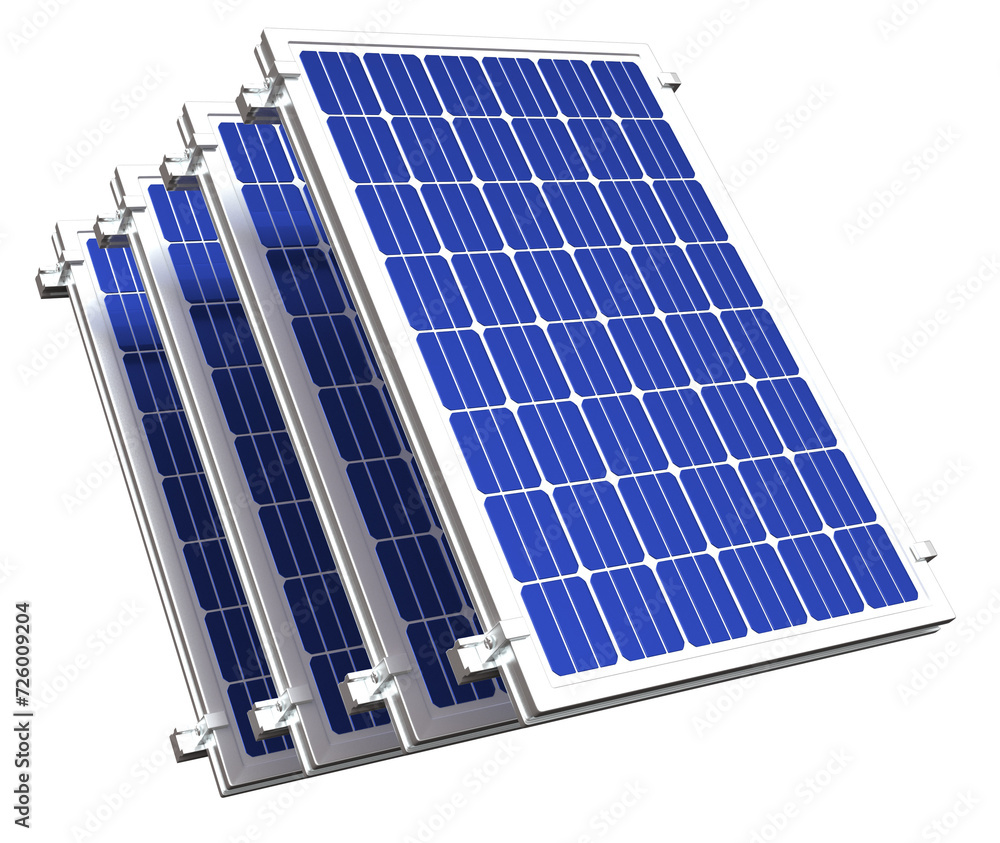 Fototapeta premium Solar panel render 3D Isolated