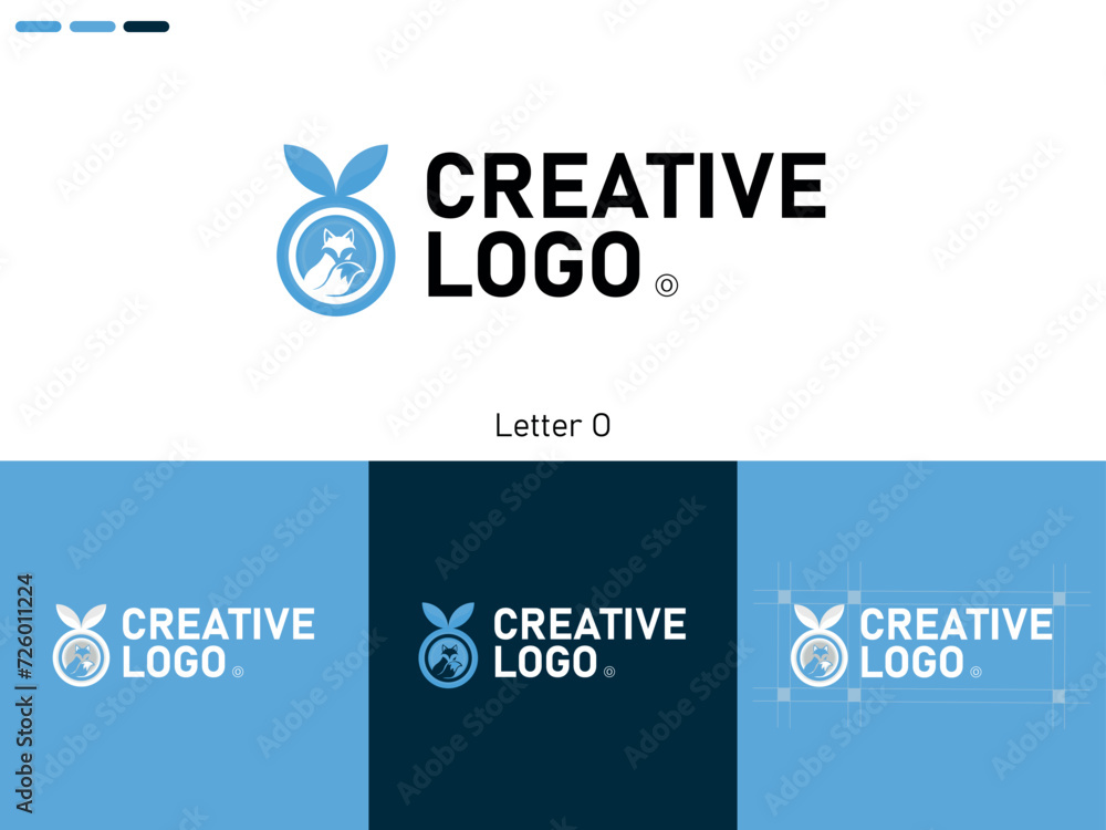 Obraz premium Alphabet letter icon logo o