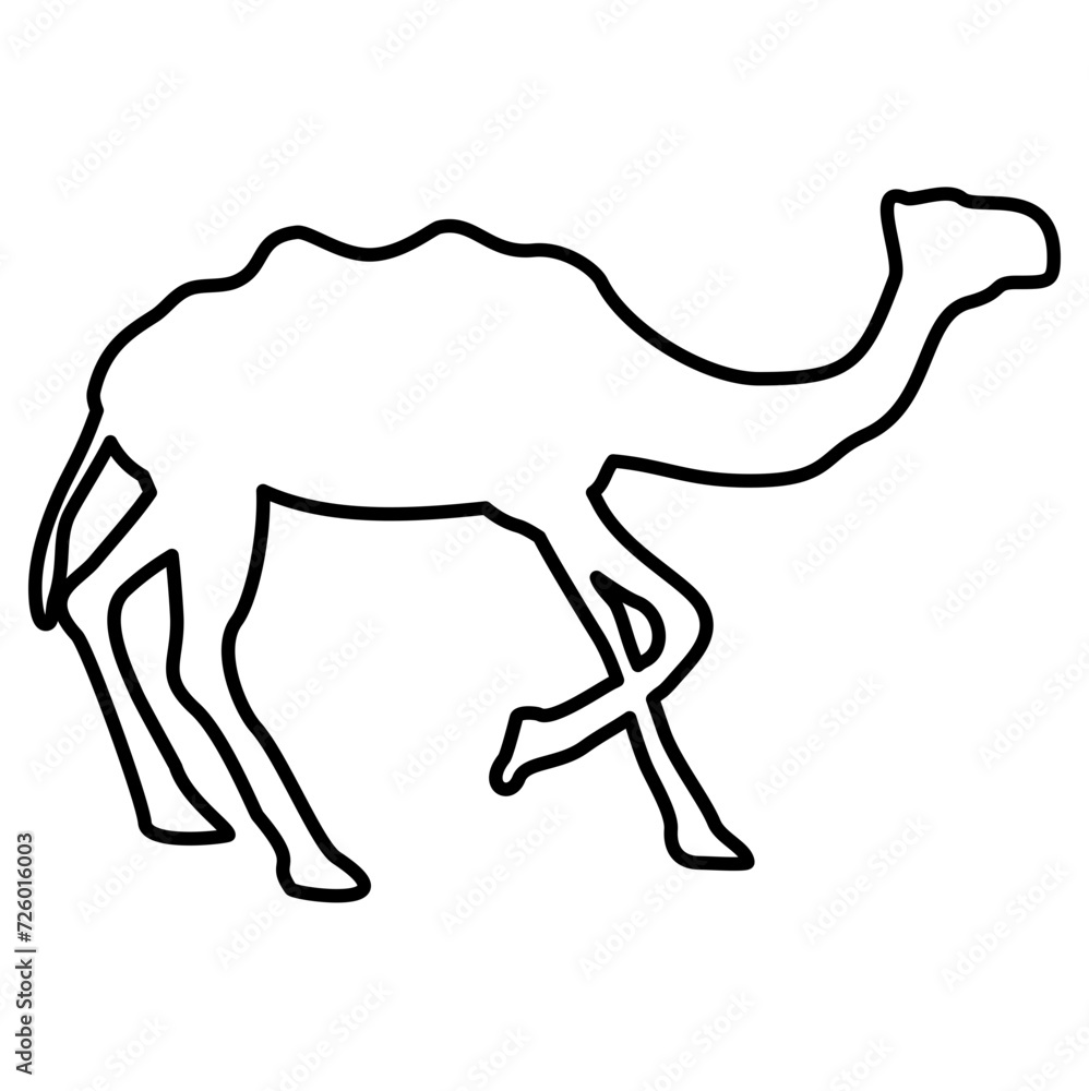 Camel Lines Style Icon Vector Camel Lines Style Icon Vector