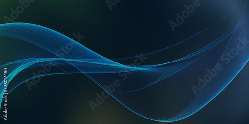 Abstract blue wave background. Abstract 3D background of curves and swooshes in navy blue colors. Elegant Presentation Template