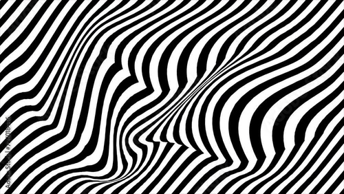 Black and white zebra stripes motion graphic fluid background animation design template photo