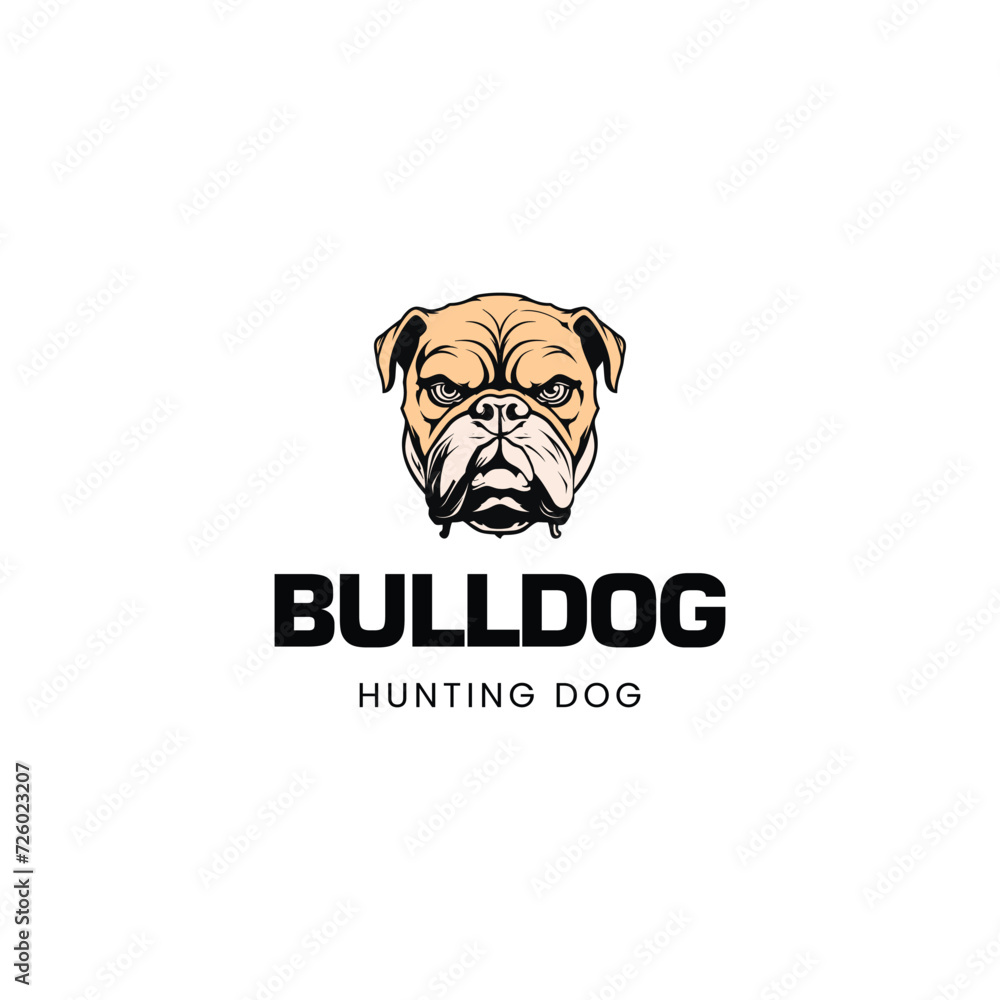 angry head mascot of bulldog logo design angry head mascot of bulldog logo design