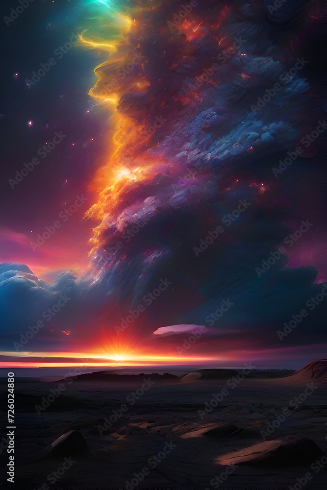 Fototapeta premium sunset over the sea