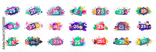 A set of SALE themed vibrant icons, each with their own unique design.