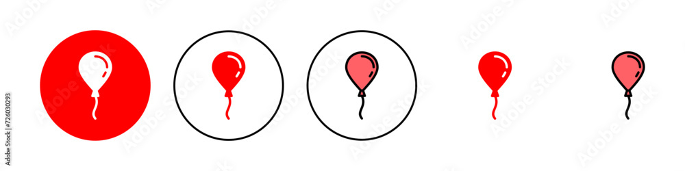 Balloon icon set illustration. Party balloon sign and symbol - obrazy, fototapety, plakaty 