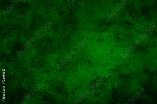 Black deep dark green abstract watercolor background for design. Rough grunge grain dirty daub smudge.