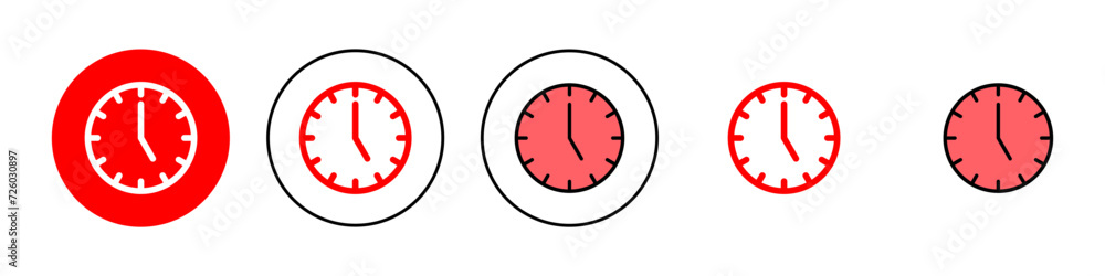 Clock icon set illustration. Time sign and symbol. watch icon Clock icon set illustration. Time sign and symbol. watch icon