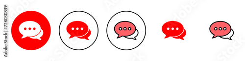 Chat icon set illustration. speech bubble sign and symbol. comment icon. message