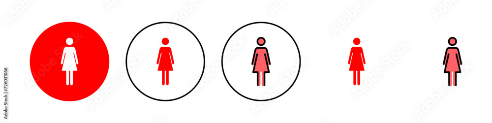Female icon set illustration. woman sign and symbol Female icon set illustration. woman sign and symbol