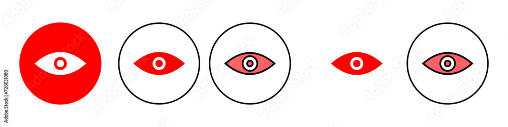Eye icon set illustration. Eye sign and symbol. Look and Vision icon. Eye icon set illustration. Eye sign and symbol. Look and Vision icon.