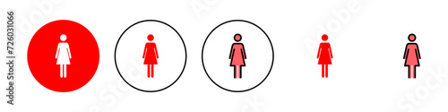 Female icon set illustration. woman sign and symbol