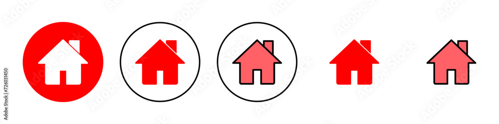 Home icon set illustration. House sign and symbol Home icon set illustration. House sign and symbol