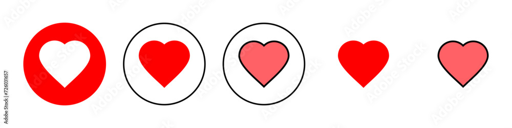 Love icon set illustration. Heart sign and symbol. Like icon vector. Love icon set illustration. Heart sign and symbol. Like icon vector.