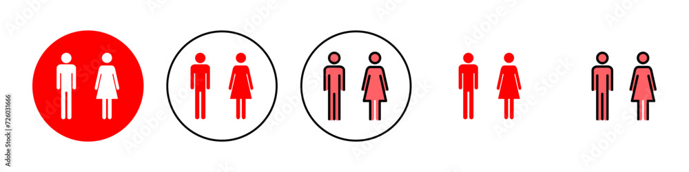 Man and woman icon set illustration. male and female sign and symbol. Girls and boys Man and woman icon set illustration. male and female sign and symbol. Girls and boys