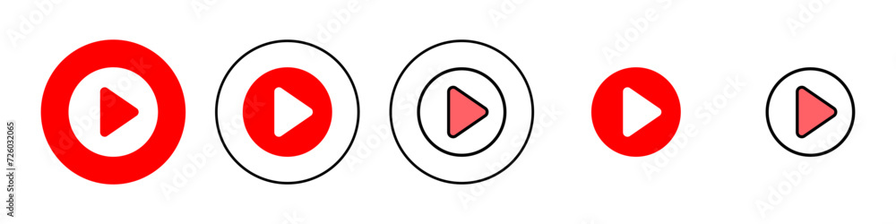 Play Icon set illustration. Play button sign and symbol Play Icon set illustration. Play button sign and symbol
