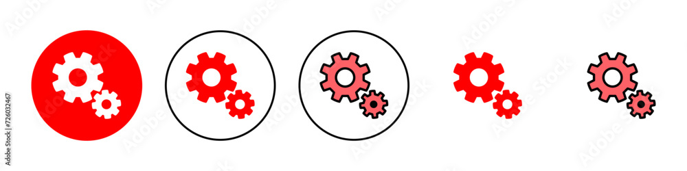 setting Icon set illustration. Cog settings sign and symbol. Gear Sign setting Icon set illustration. Cog settings sign and symbol. Gear Sign