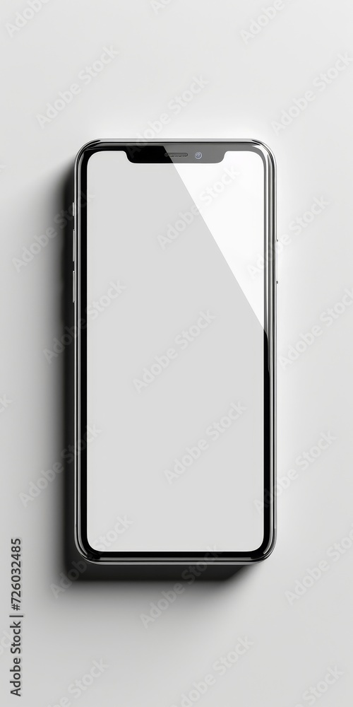 A white blank plain cell phone mock up with white background. A white blank plain cell phone mock up with white background.