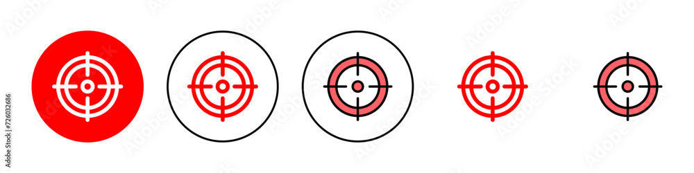 Target icon set illustration. goal icon vector. target marketing sign and symbol Target icon set illustration. goal icon vector. target marketing sign and symbol