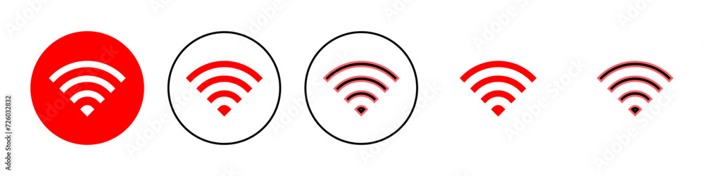 Wifi icon set illustration. signal sign and symbol. Wireless icon Wifi icon set illustration. signal sign and symbol. Wireless icon