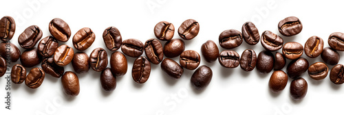 coffee beans on white background, isolated on white