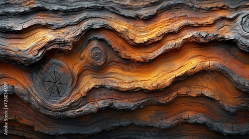 An old wavy piece of wood texture. 