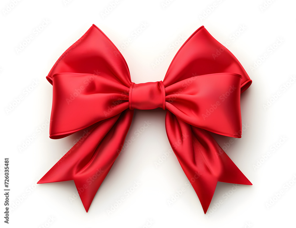 Fototapeta premium red bow isolated on a white background