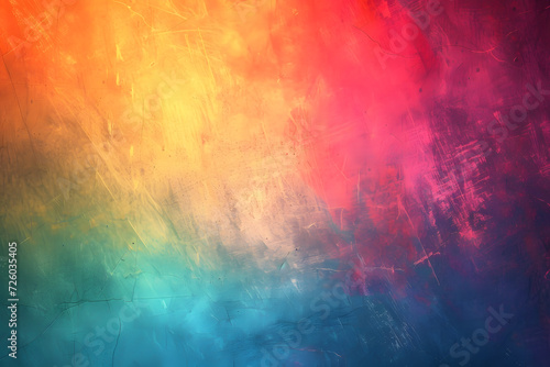 rainbowcolored background on a textured canvas