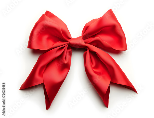 red bow isolated on a white background