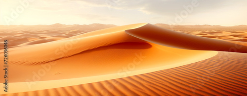 Sand dunes in the desert