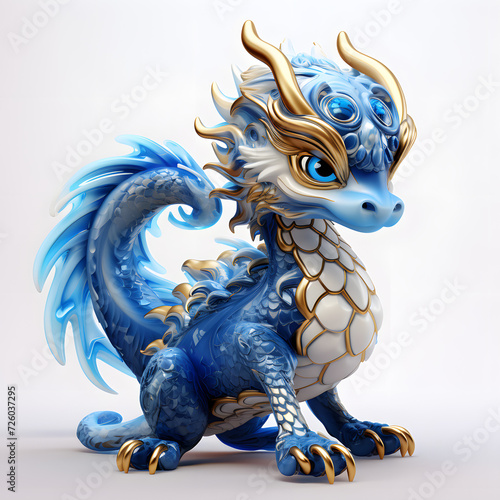 blue chibi dragon