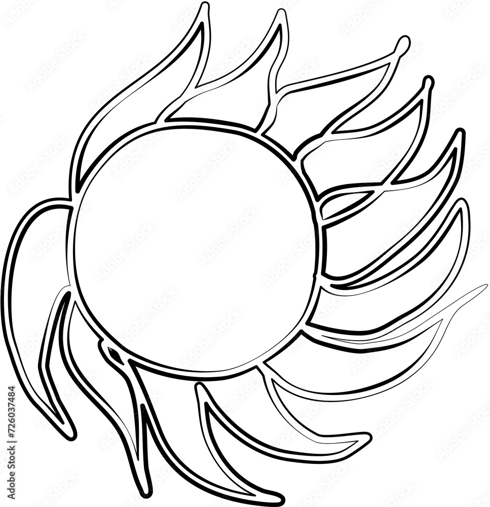 Sun symbols hand drawn. Summer icon design Sun symbols hand drawn. Summer icon design