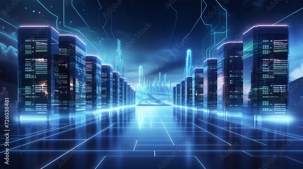 Data server center background Data server center background