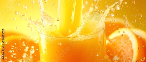 orange fresh juice, splash photo