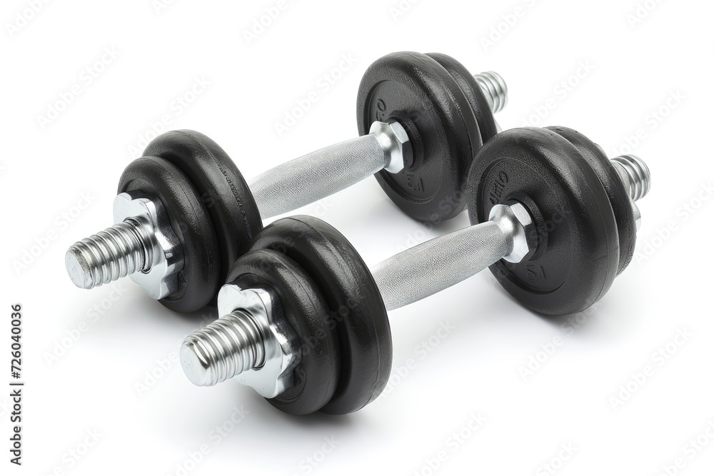 Dumbbells on a white background Dumbbells on a white background