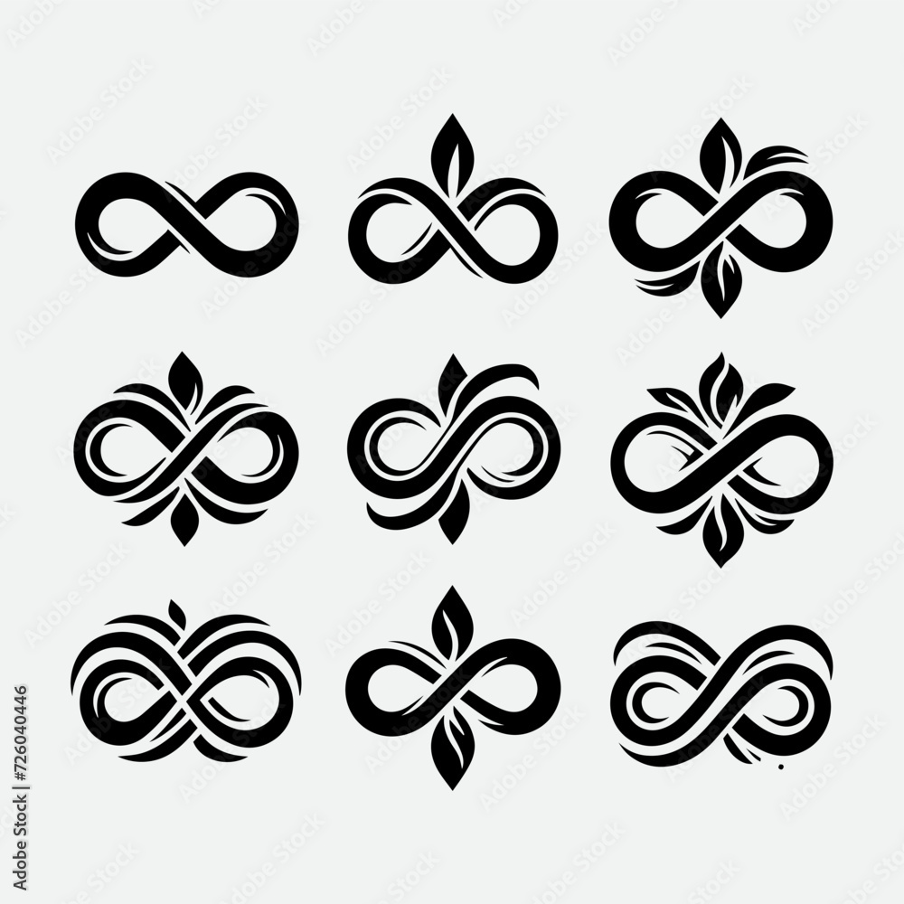 creative Infinity Logo icon set template creative Infinity Logo icon set template