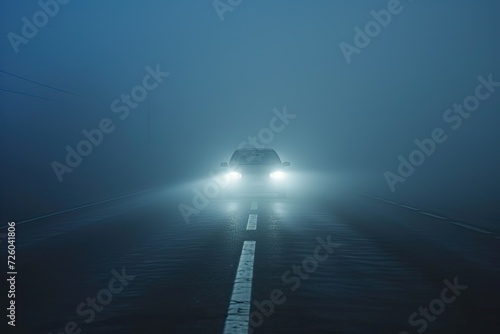 Driving in fog at night can be hazardous on dangerous roads