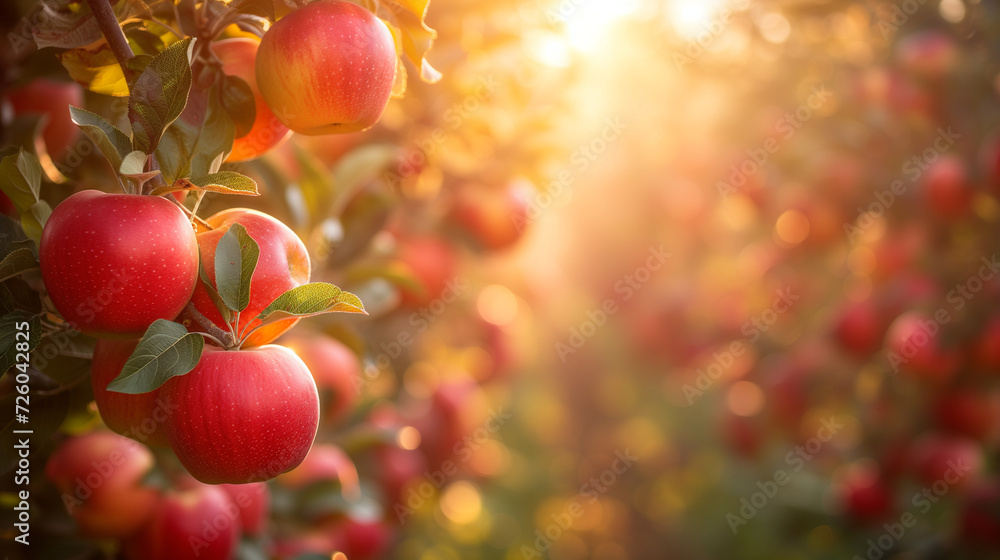 harvest season in a sun-drenched apple orchard harvest season in a sun-drenched apple orchard