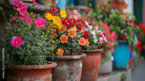 Beautiful flowers in pots © Lin_Studio