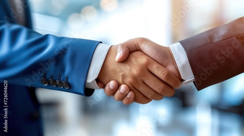 Successful Business Handshake in Office