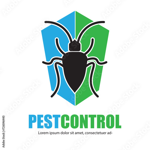 Pest control logo design with shield