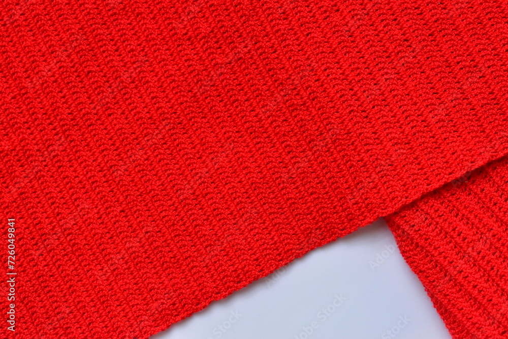 overlap of red wool knitted yarn texture, woolen fabric background overlap of red wool knitted yarn texture, woolen fabric background