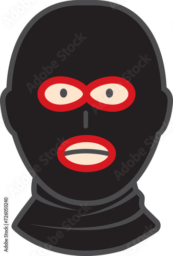 Head of a man wearing a black balaclava