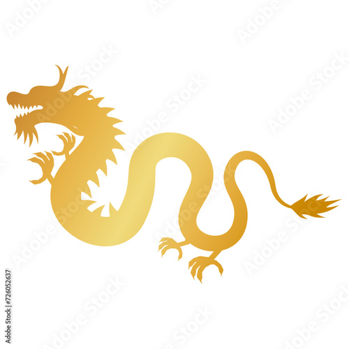 Golden Dragon Silhouette