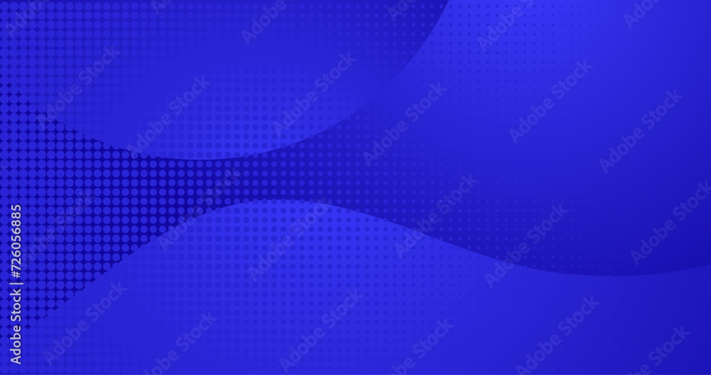 Naklejka premium abstract elegant blue background with wave and halftone